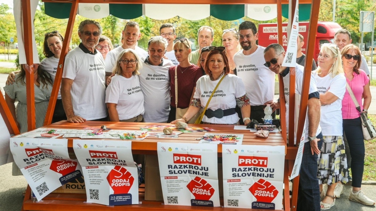Sindikati zbrali 43 tisoč podpisov za referendum o intervencijskem zakonu